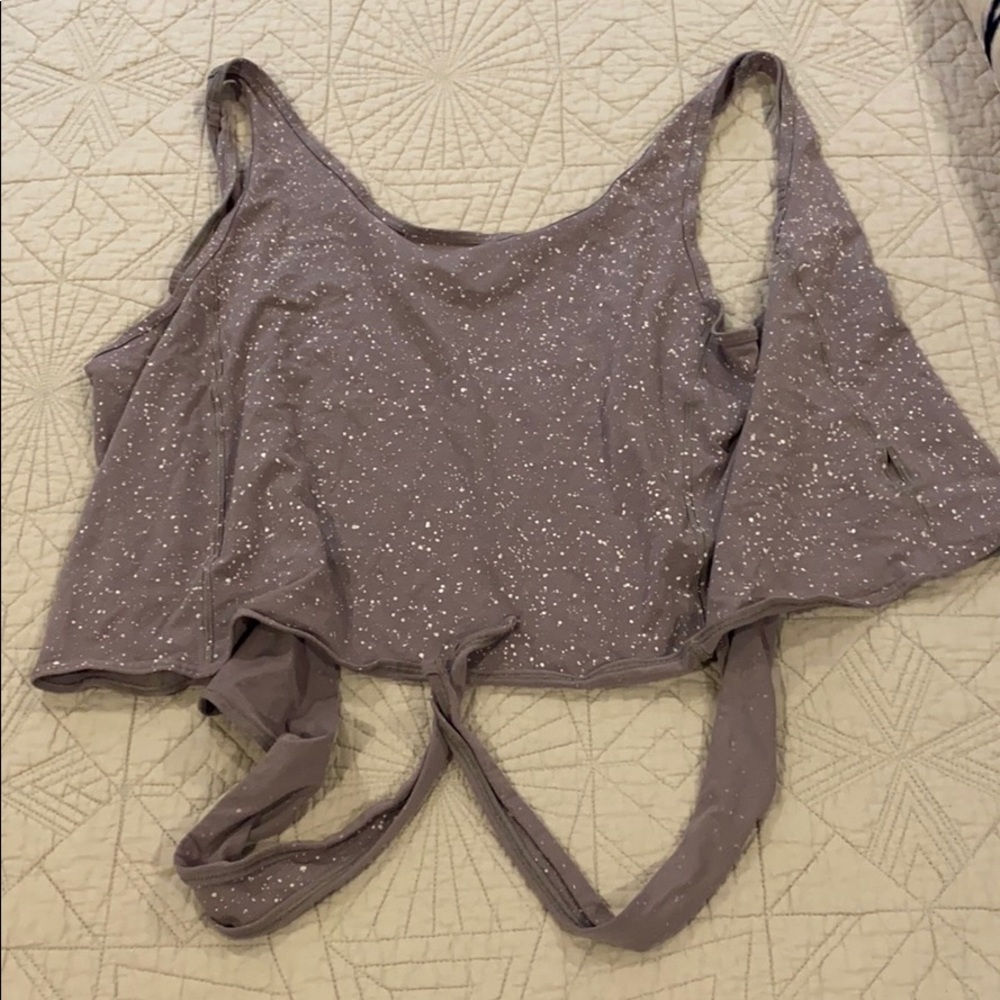 Splatter tie back tank